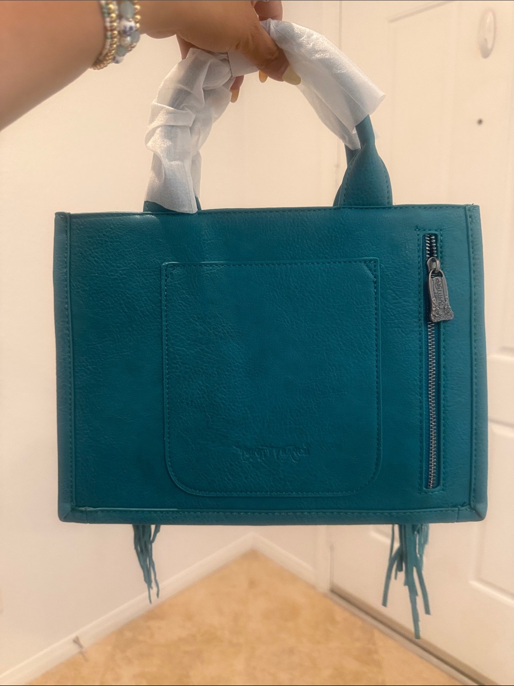Trinity Ranch Tooled Fringe Concealed Carry Crossbody - Picture 4 of 4